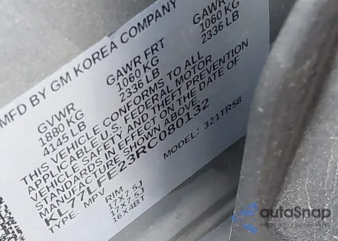 2024 Chevrolet Trax Ls from USA, damaged, VIN KL77LFE23RC080132